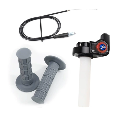 Large Off-Road Motorcycle Cqr | Motorcycle Handle Cover - turn-handle-black-throttle-cable-gray-grip