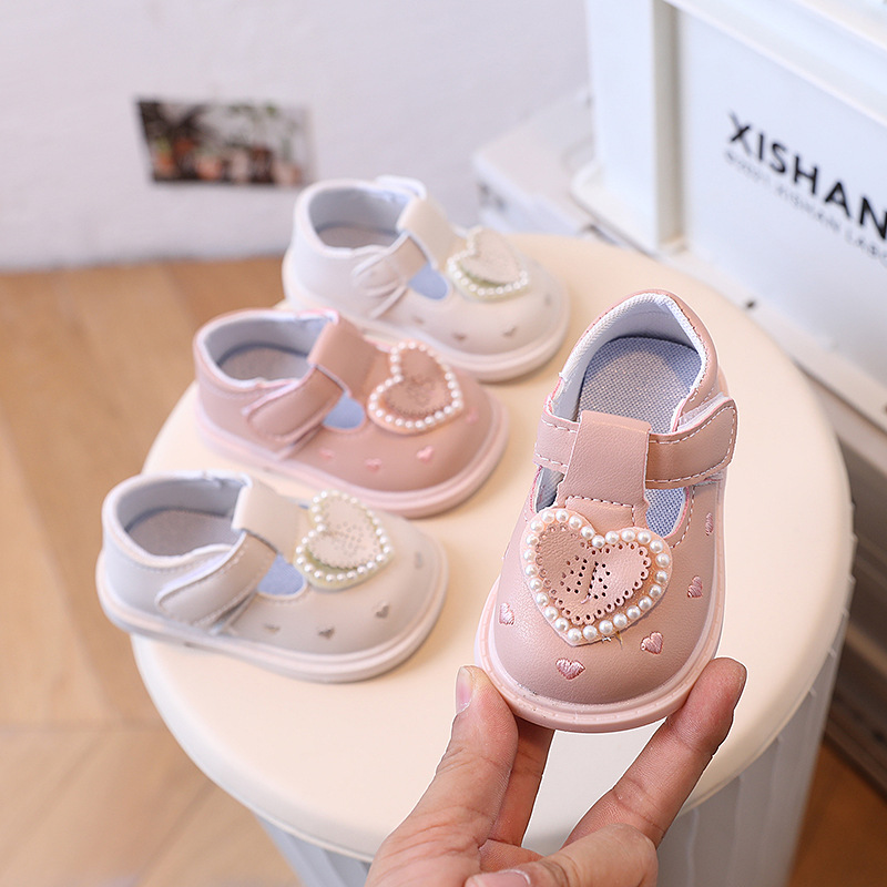 Scarpe da principessa in pelle per bambini piccoli, primavera e autunno, da 0 a 2 anni_voghion.com