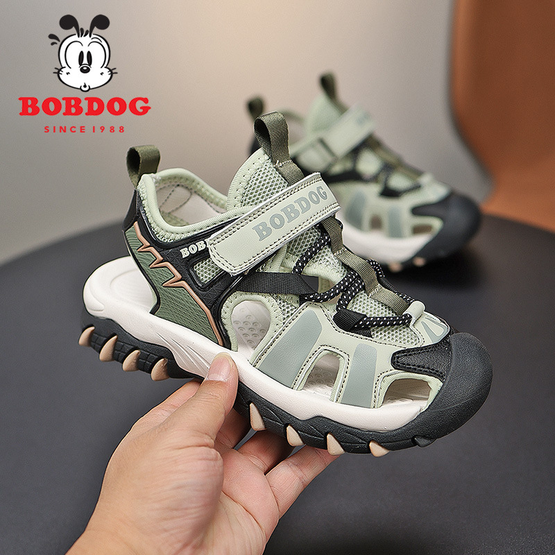 Sandalias Babudou para niño Baotou Summer 2025 nuevos niños de mediana edad zapatos de playa para niños antideslizantes de suela blanda