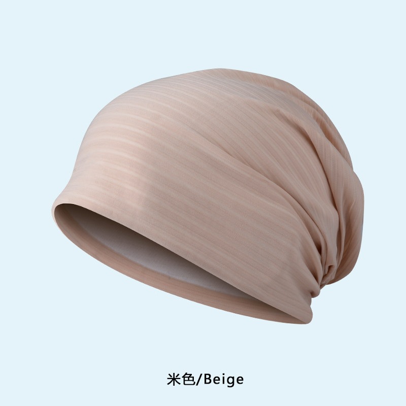 Nuevo sombrero de verano gorra fría delgada manga de seda de hielo secado rápido transpiración deportiva turbante de correr sombrero de dormir protector solar