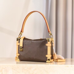 高バージョンのLujia Guo Ailingと同じスタイルの老眼ソフトボックスバッグトランクスクエアポータブルショルダークロスボディバッグチップ