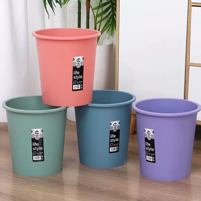 厂家批发家用塑料垃圾桶 可印LOGO厨房客厅废水桶 卧室垃圾桶