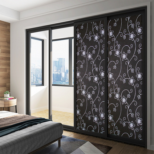 Pure black sticker thickened black glass window film light-blocking and heat-insulating film waterproof opaque glass light-blocking film
