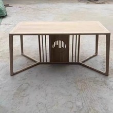 实木中式茶桌茶台泡茶喝茶桌画案白茬白胚白坯老榆木家具工厂批发