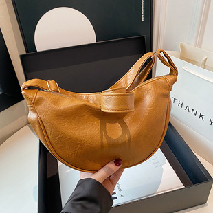 Bag Women's Crossbody Bag 2024 New Winter Large Capacity Niche Design High-end Retro Shoulder Dumpling Bag