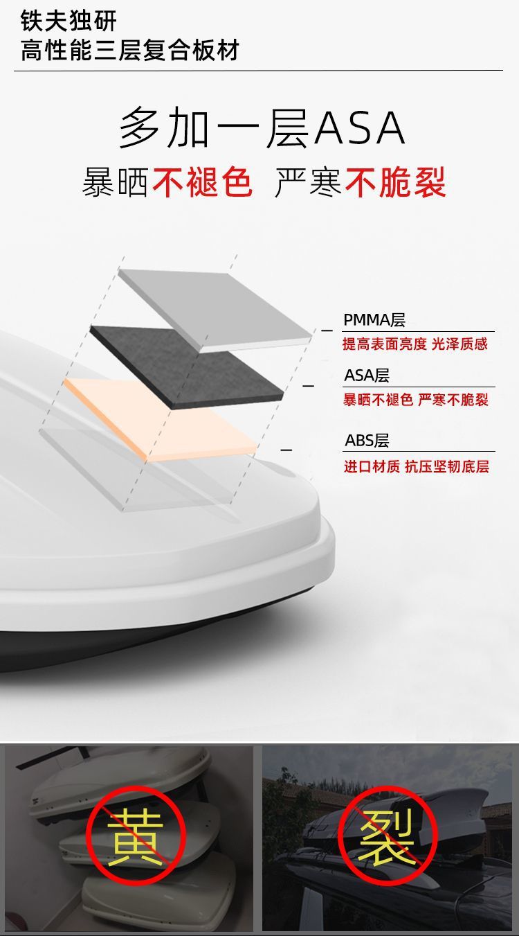 Tiefu Genuine Car Roof Luggage Universal Car Luggage Suitcase Luggage Rack Crossbar Thickened