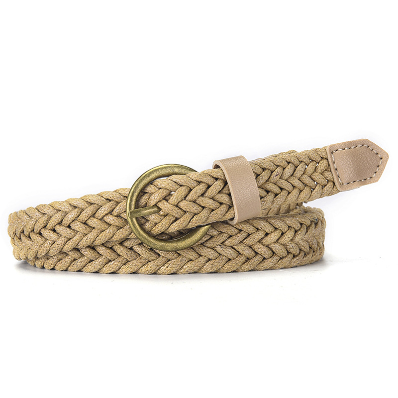 Cuerda Cinturón Tejida Retro de PU Decorativa para Vestidos y Camisas de Mujer