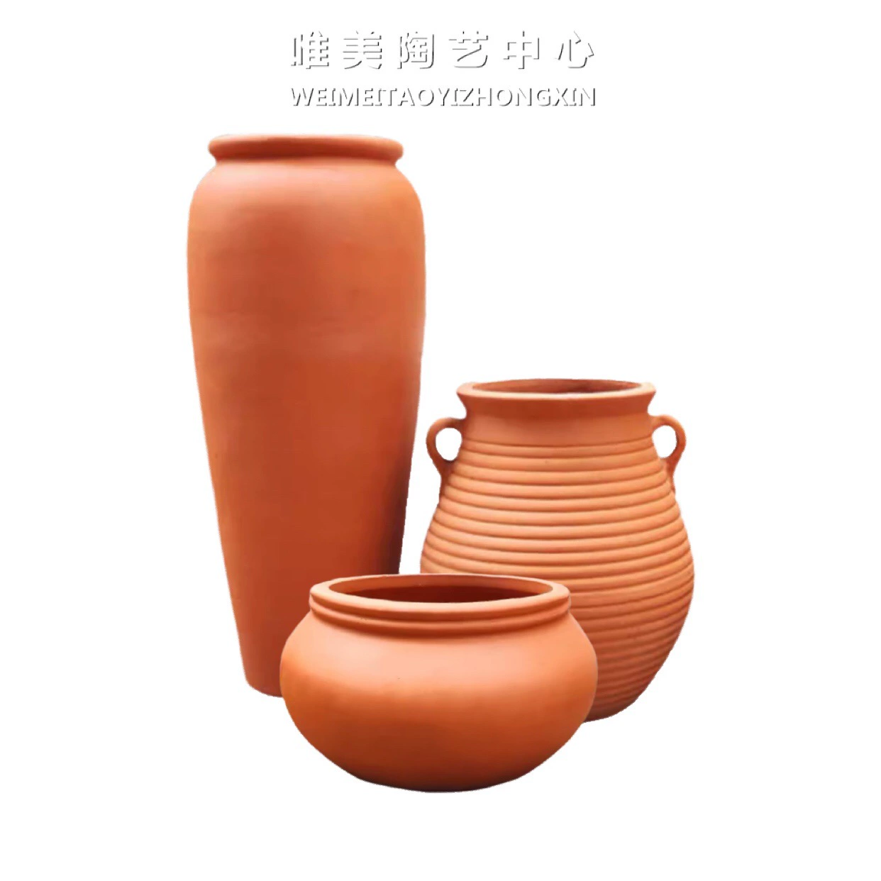 Открытый пейзаж очень керамический красный глиняный горшок толстый керамический горшок с высокой трубкой ваза патио вилла сад глиняной горшок комбинированная украшение