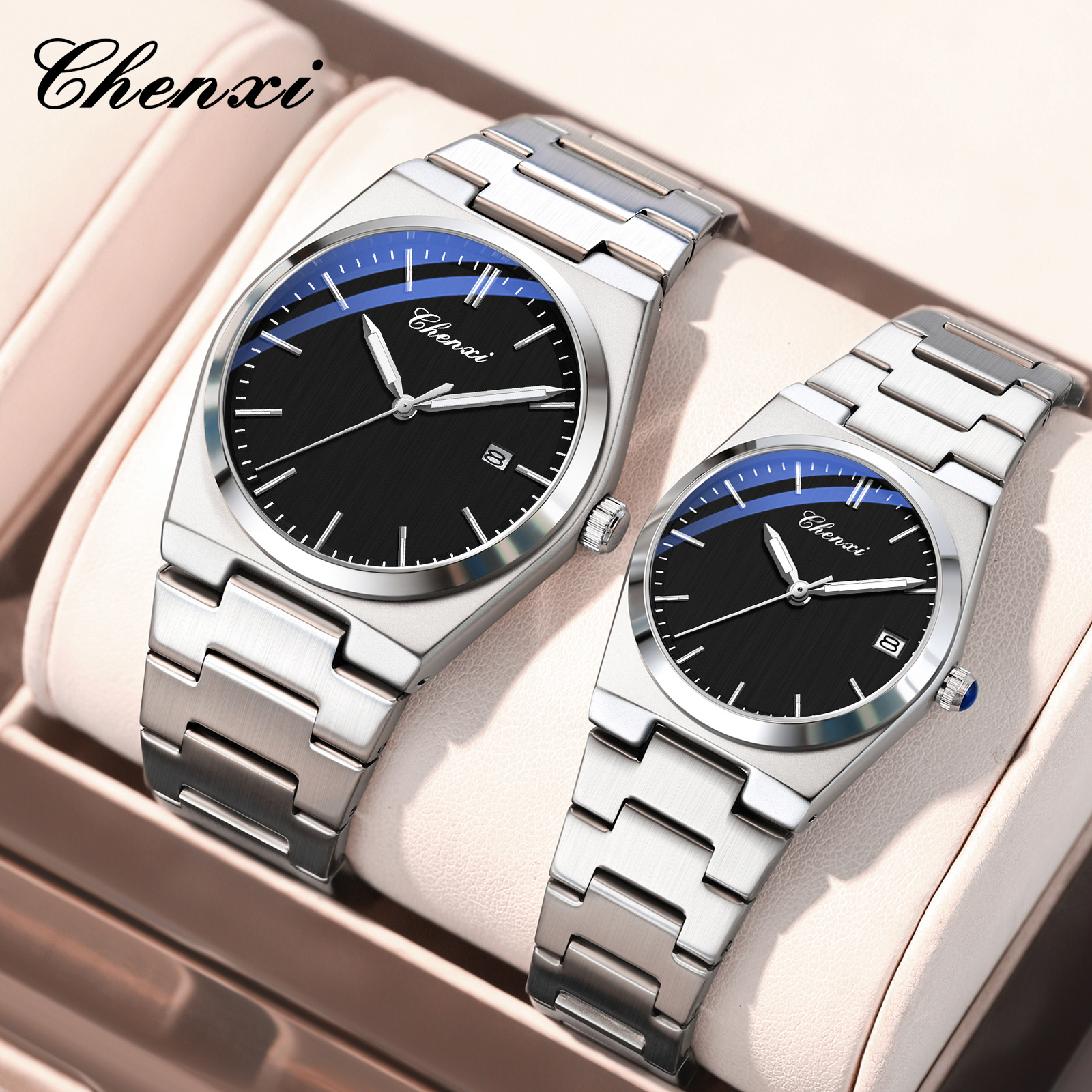 Dawn Men's Watch Business Fashion Watch Men's Quartz Watch Luminous Calendar Waterproof Watch Factory Wholesale Live