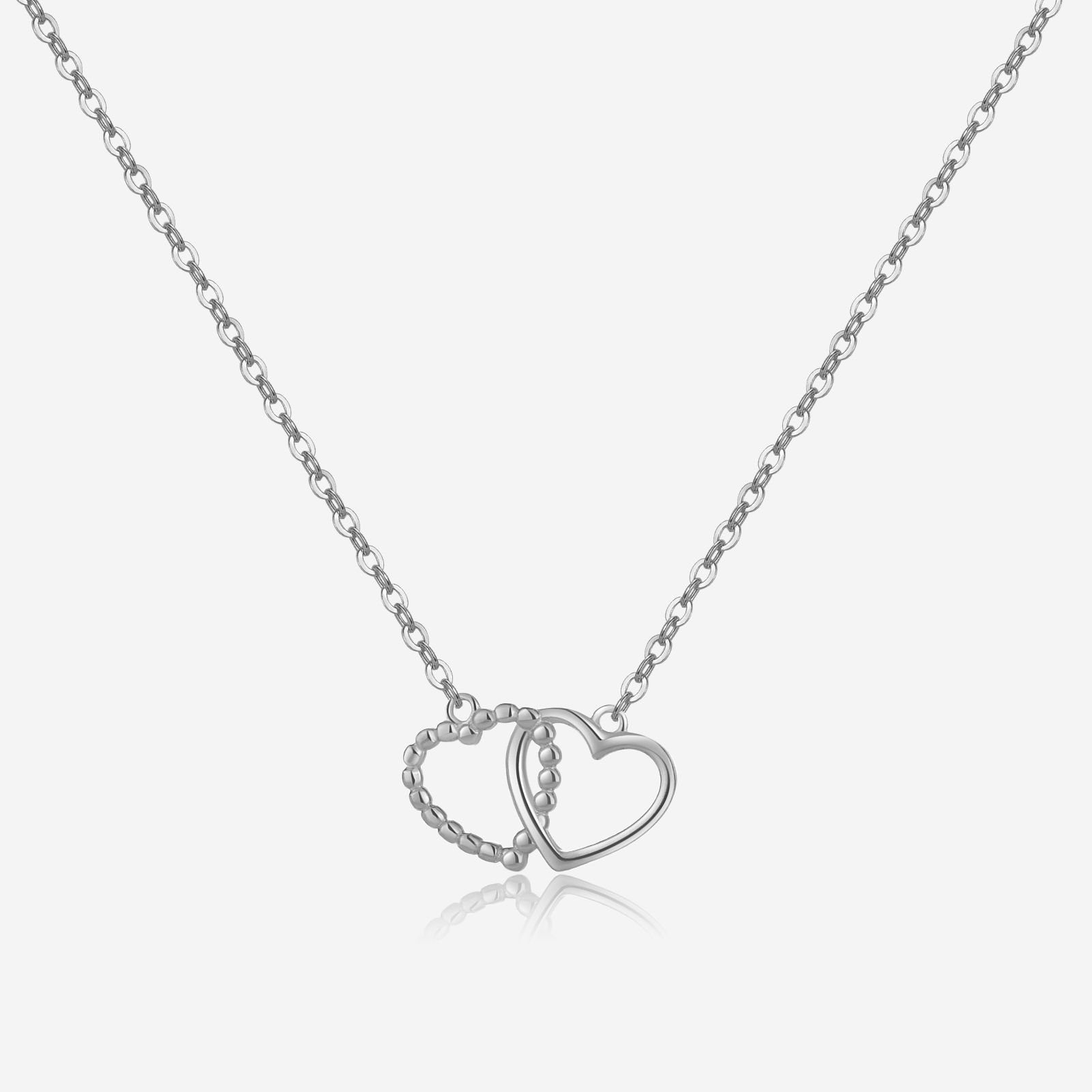Electroplating Gold Plating Process 18K Real Gold Plated, Platinum Plated Plating Material 925 Sterling Silver Plating Heart Shape Pendant Necklace