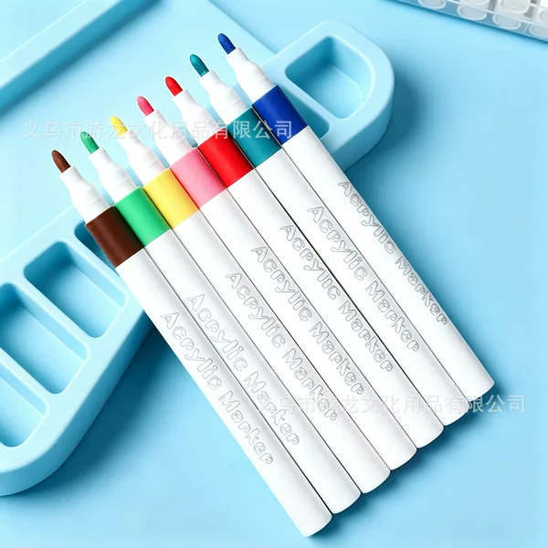 Acrylic Marker Pens for Elementary School Students, Non-Transparent, Color-Stackable, Children's Colored Graffiti Pens, Bulk Wholesale