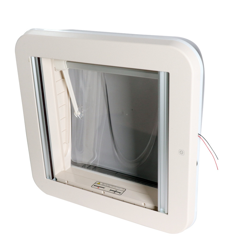 RV vehículo comercial tragaluz transpirable con cortina de privacidad con red de insectos acrílico material de aleación de aluminio con luces LED
