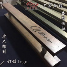 M&可定玻璃门拉手 中式原木雕刻 实木大门酒店面门把手拉手可订LO