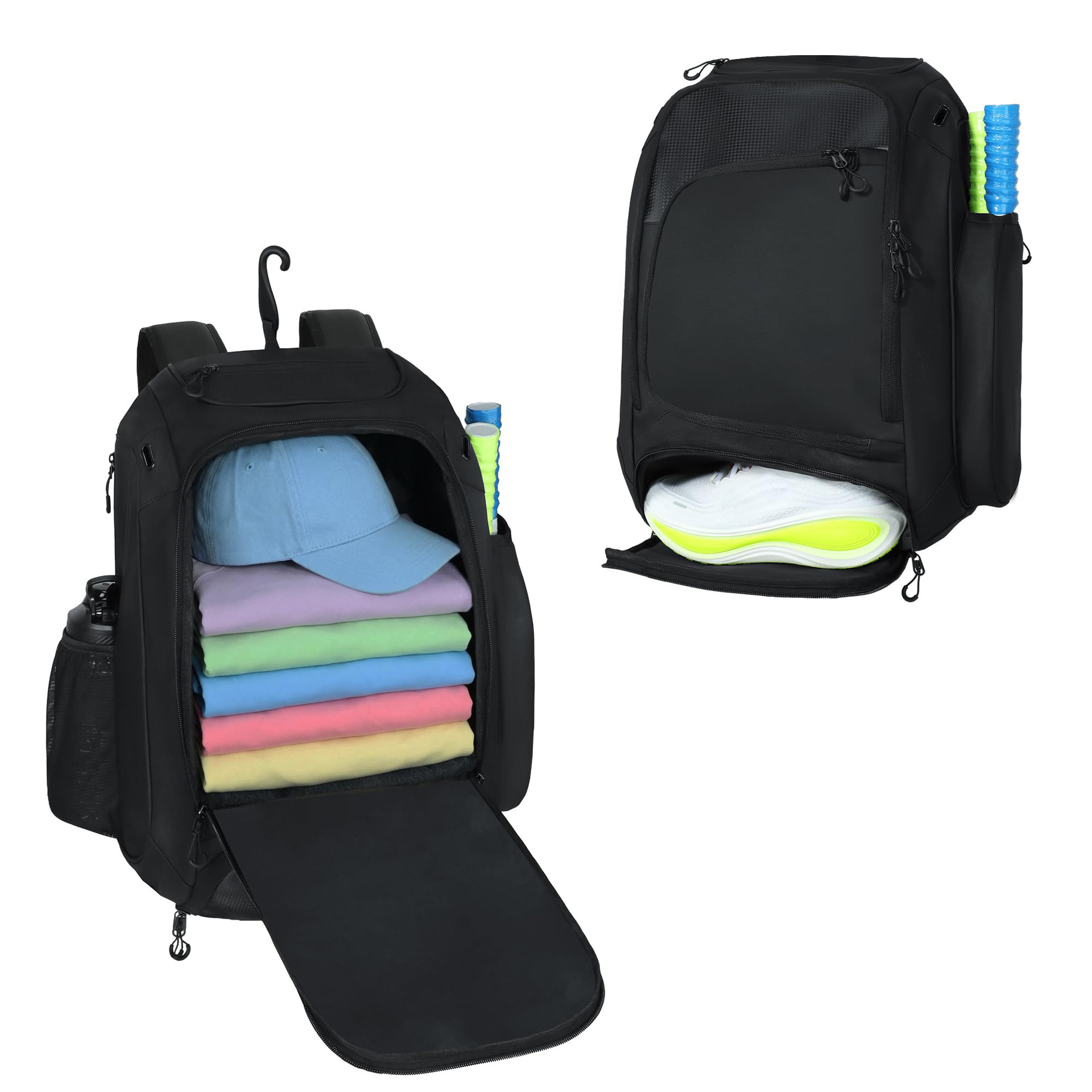 Cross-border large-capacity basketball backpack, sports backpack with shoe compartment, breathable lightweight football bag, tennis backpack