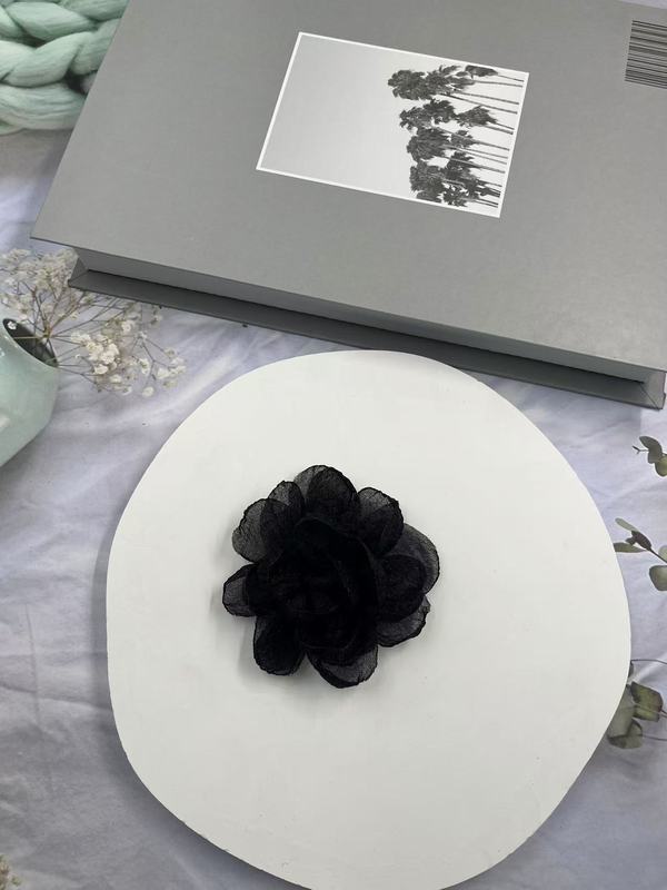 Caro同款烤边布艺花朵9cm立体烧边花朵diy发饰鞋帽胸花饰品配件|undefined