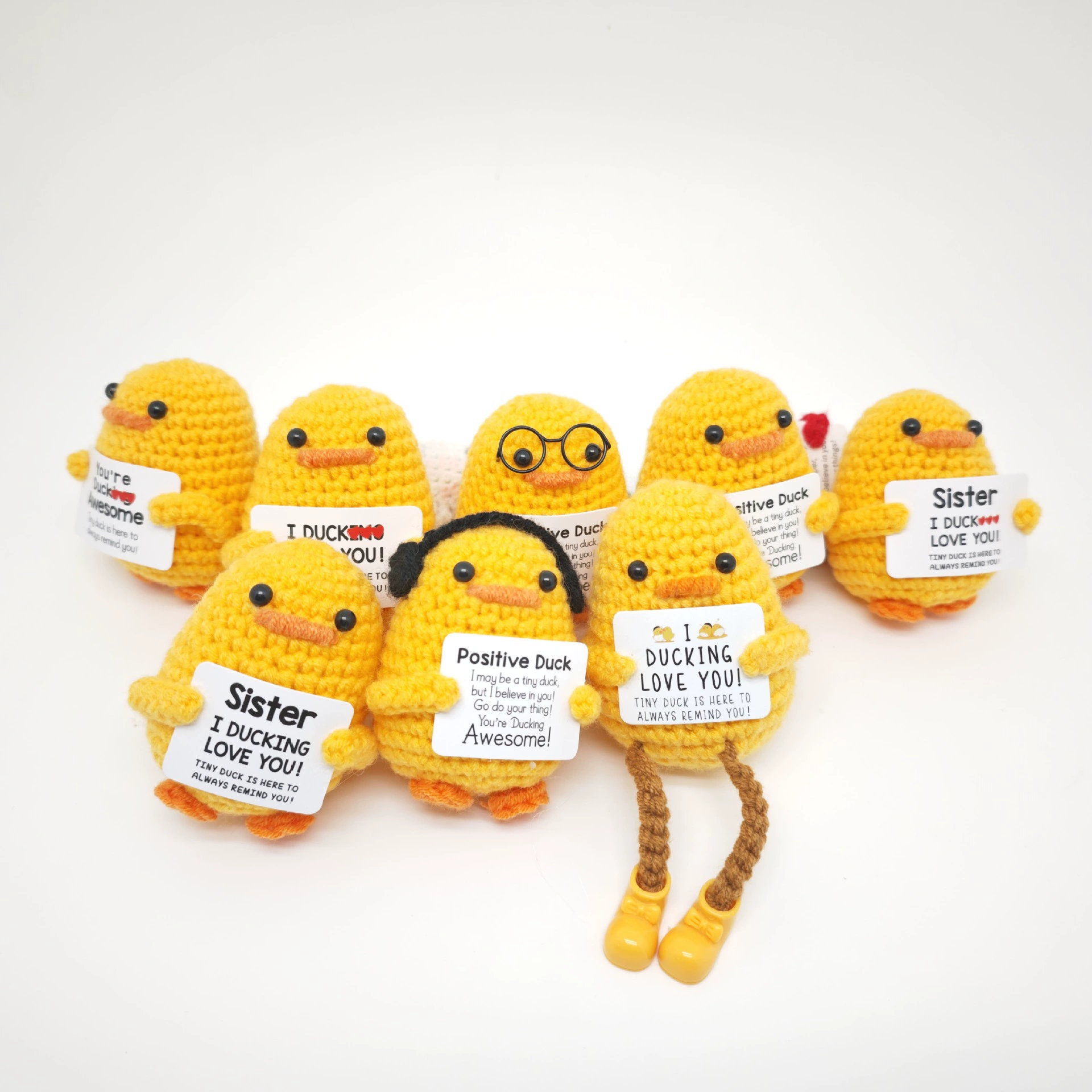 Трансграничная амазонка горячая распродажа ручной работы с положительной энергией утка кукла забавная сумка для симпатичных животных подвесные украшения