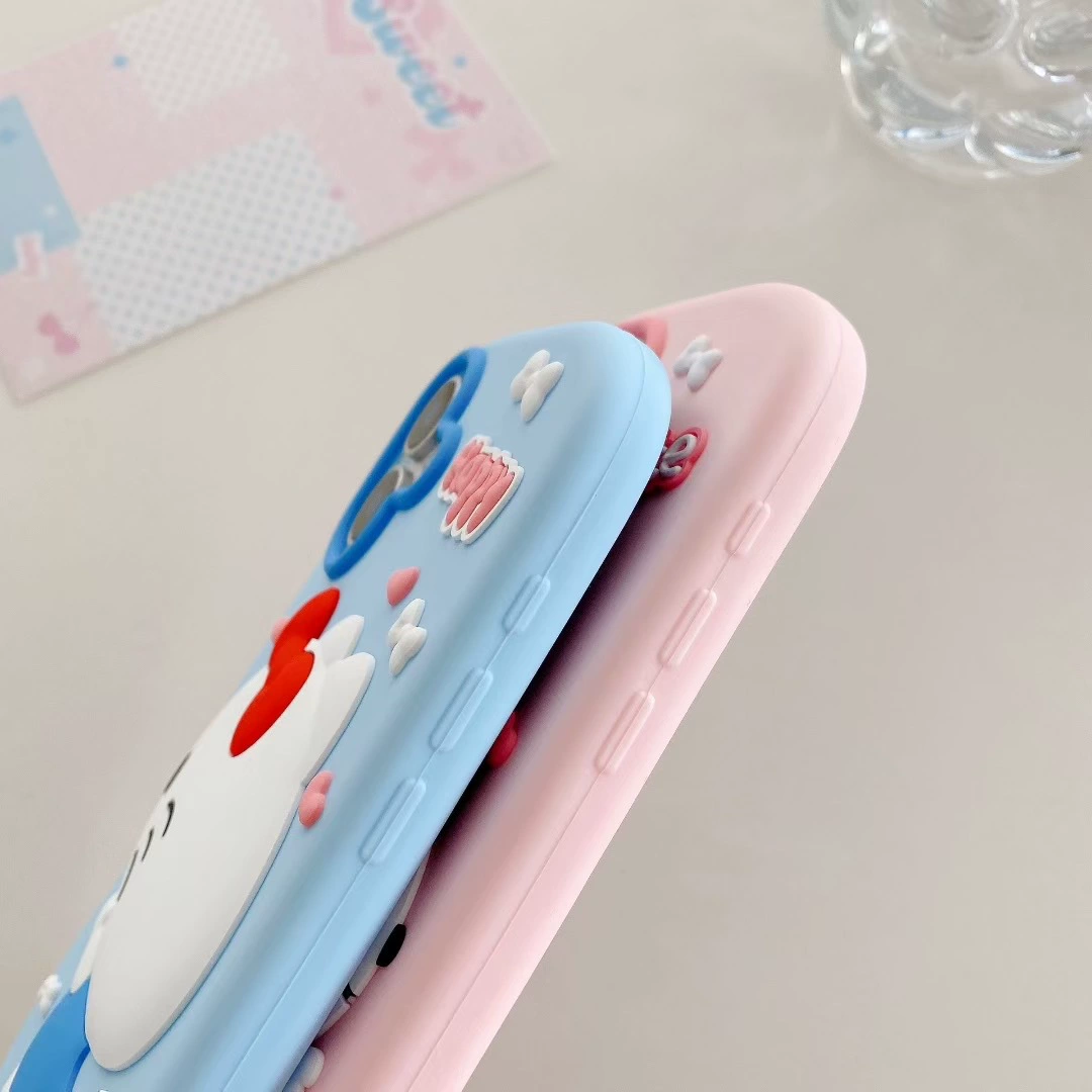 Чехол для телефона (Apple) совместимый с iPhone 13–16, силиконовый с 3D‑аппликацией, лёгкий, 0,06 кг