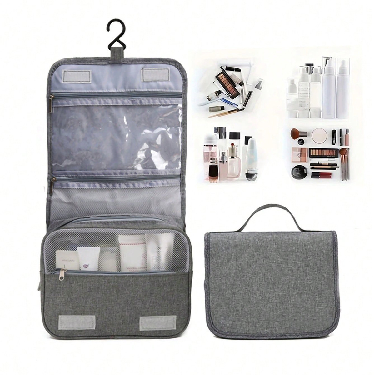 Large Capacity Waterproof Toiletry Bag For Travel Makeup Storage_voghion.com