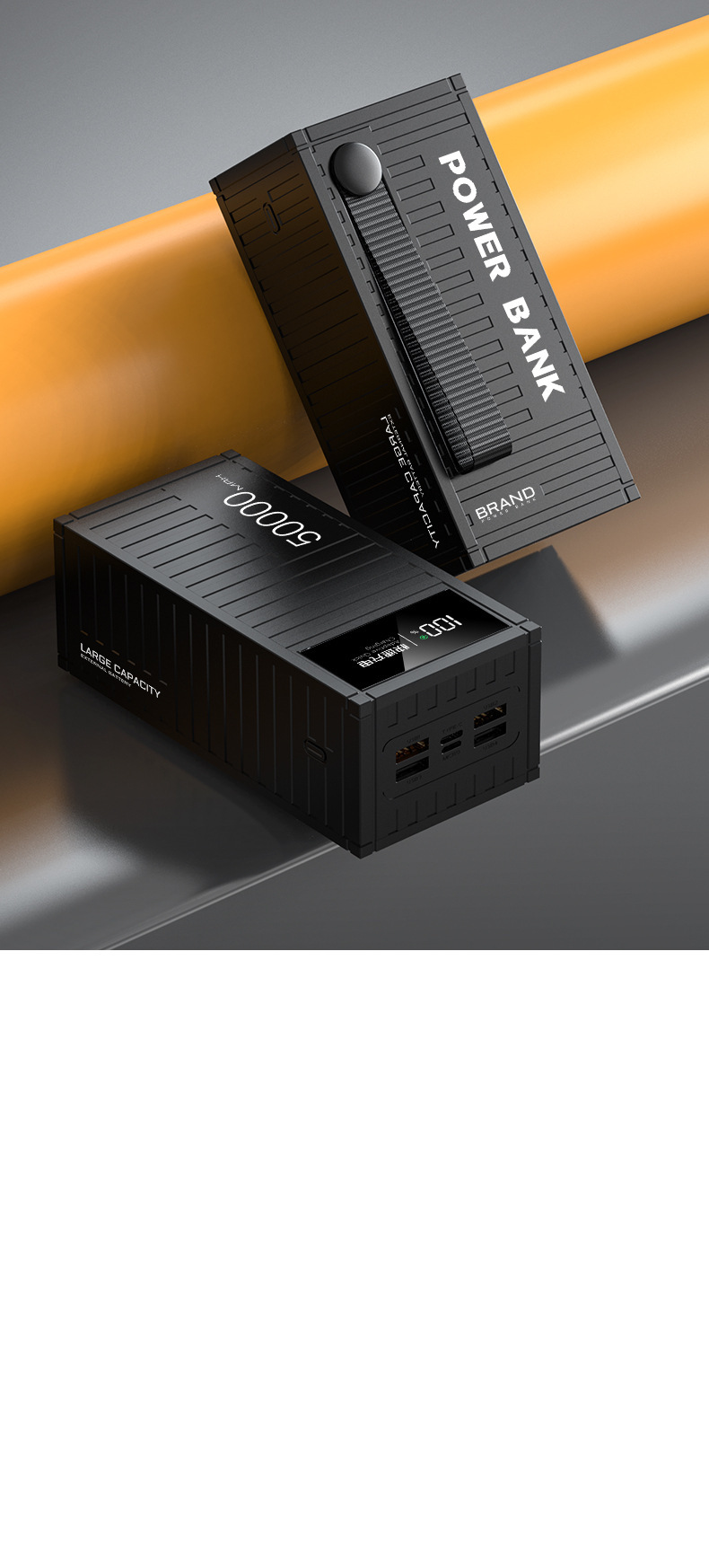 66W Süper Hızlı Şarj 50000mAh Dijital Ekranlı Outdoor Taşınabilir Pil Şarjı
