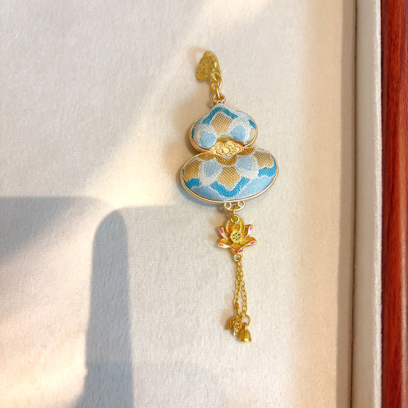 [完成品] ハンギョウ純粋な手作り無形文化遺産宋錦新中国風レトロプレス襟ペンダントチャイナドレス漢服アクセサリー装飾|undefined