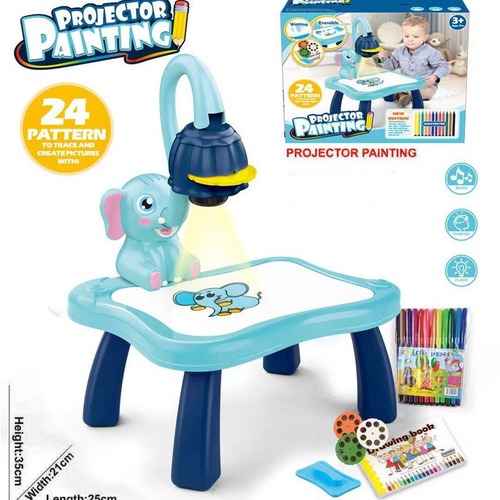 Cross-border children projection drawing board, deer writing board, elephant painting board, music baby enlightenment intellectual early education toy