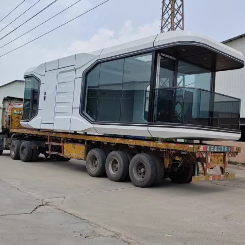 Red celebridad cápsula espacial alojamiento residencial móvil al aire libre hotel de alta calidad sala de sol inteligente vacaciones sala de recepción