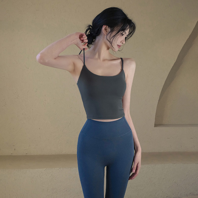 Fitness Girl All-In-One Sports Bra Beautiful Back Shock-Proof Running Bra Quick-Drying Outer Wear Suspender Yoga Vest New