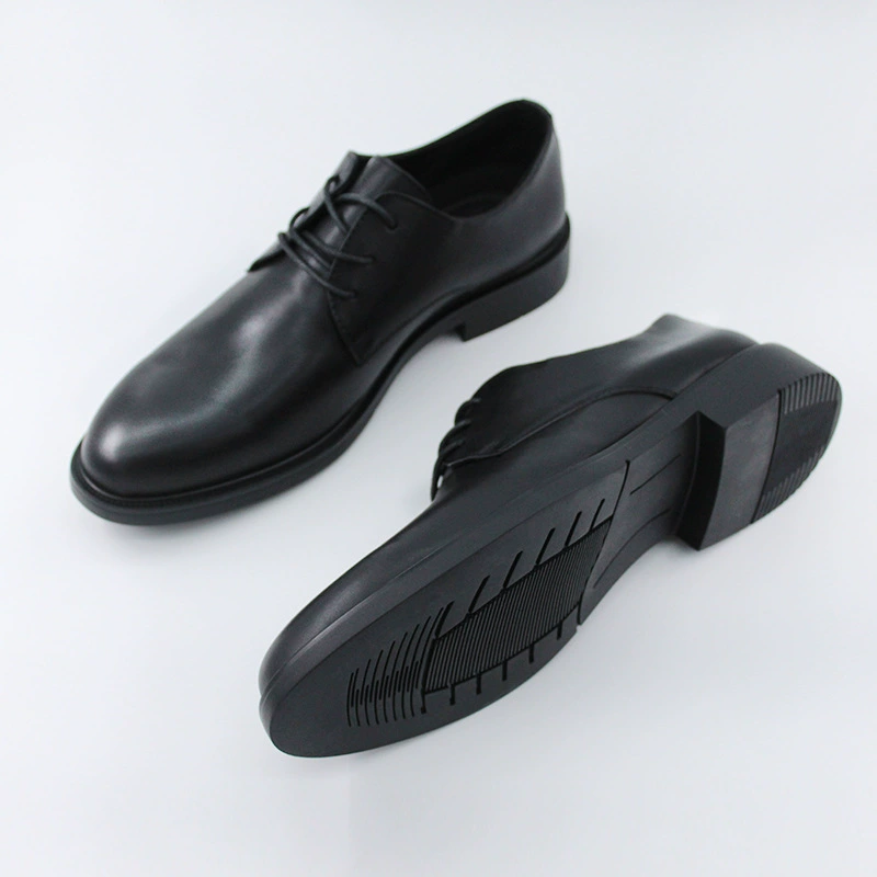 Мужские кожаные туфли большого размера для делового стиля, из натуральной кожи (первый слой), дышащие, увеличивающие рост, с острым носком, на шнуровке, дерби, универсальные мужские туфли