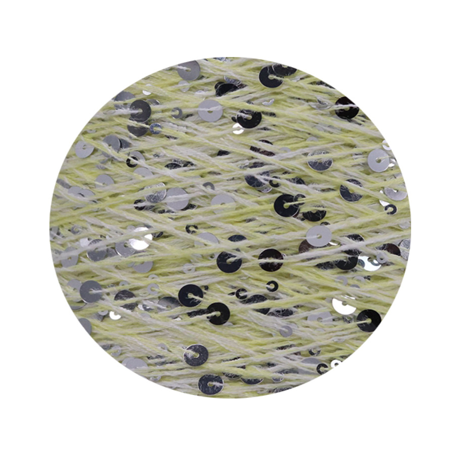 50g algodón lentejuelas hilo 3mm + 6mm peinado tamaño de lujo lentejuelas mano hilo tejer precio al por mayor