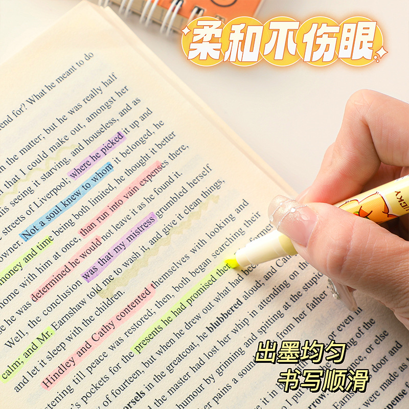 Capibara puntero de resaltador de estudiantes de dibujo puntero de color lindo lindo lindo lindo de alto valor de protección de ojos puntero de mano