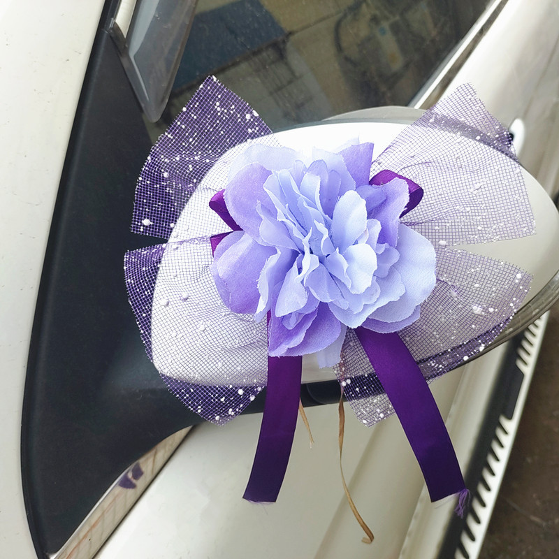 장식꽃[보라색] 실크천