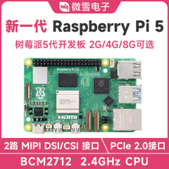 微雪いちご派5世代開発ボードRaspberry Pi5/4/8GB Linuxコンピュータオプションキット