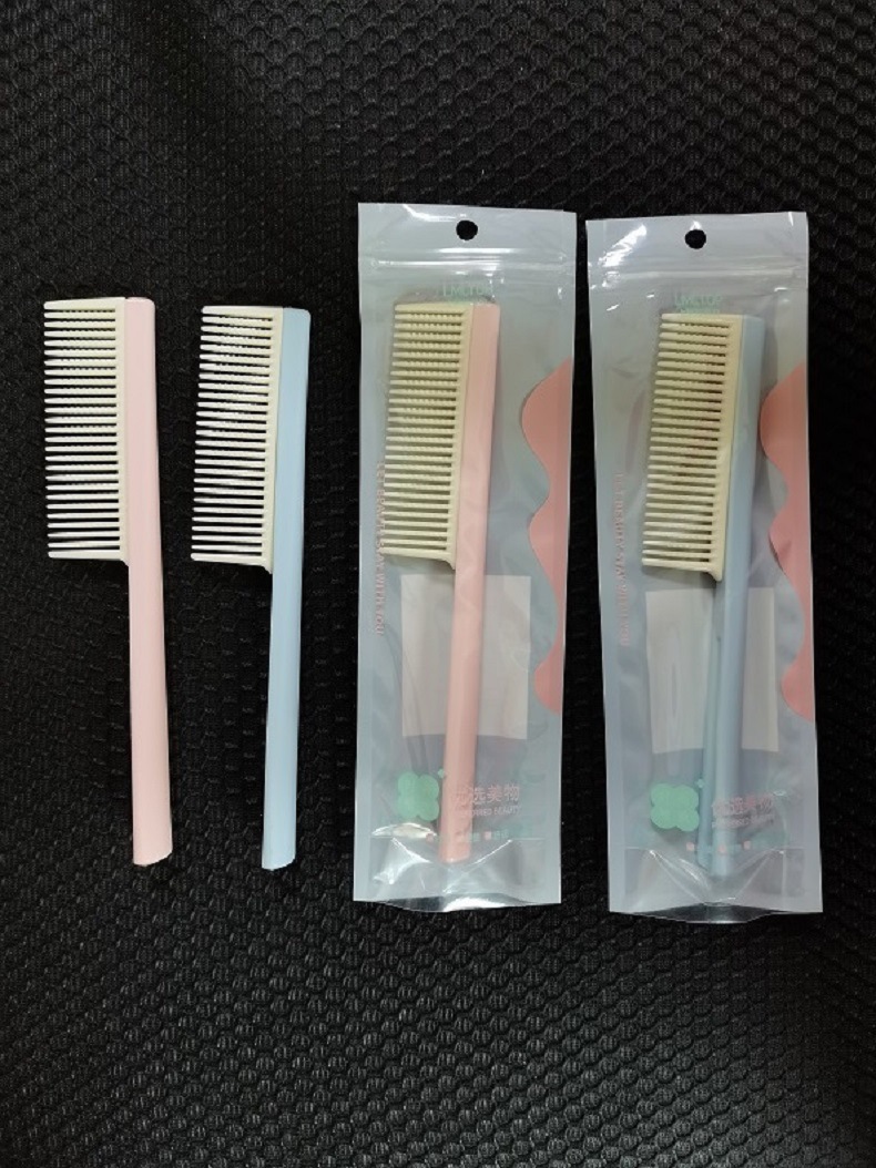 LMLTOP corrugated straight hair comb ABS plastic fine-toothed hair styling care comb wholesale SY1052 undefined