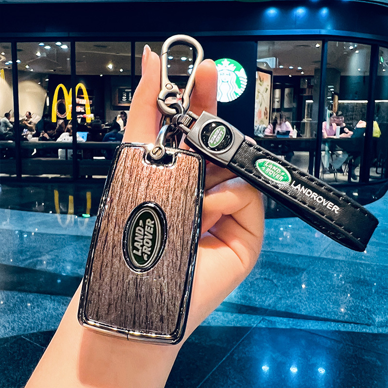 无 – L Discovery 4 5 Car key bag - smart-b-style-deep-mocha-land-rover-logo-braided-rope-buckle