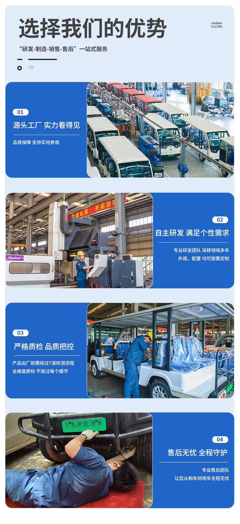 Electric Four-Wheel Sightseeing Car 11-Seat Scenic Spot Tourism Golf Cart Hotel Reception Viewing Room Shuttle Battery Car