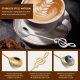 Cross-border 304 stainless steel spoon ice cream spoon creative golden coffee mixing spoon mug music spoon