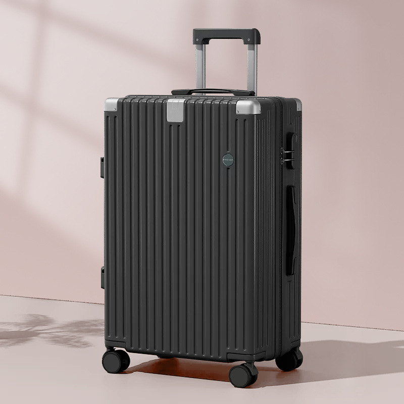 Marco de aluminio cremallera barra de tracción contraseña maleta multifuncional para hombres y mujeres estudiantes rueda universal silenciosa duradera