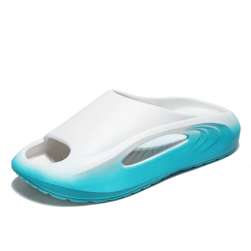 Verano chatter popularidad de moda de una zapatilla de comercio exterior pareja de tamaño grande gradiente de zapatillas de suela suave