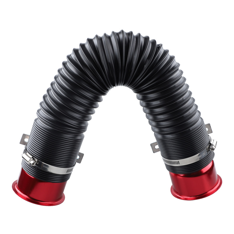 Cross-border car modification 76mm adjustable intake ventilation telescopic tube supercharged turbine intake hose guide tube