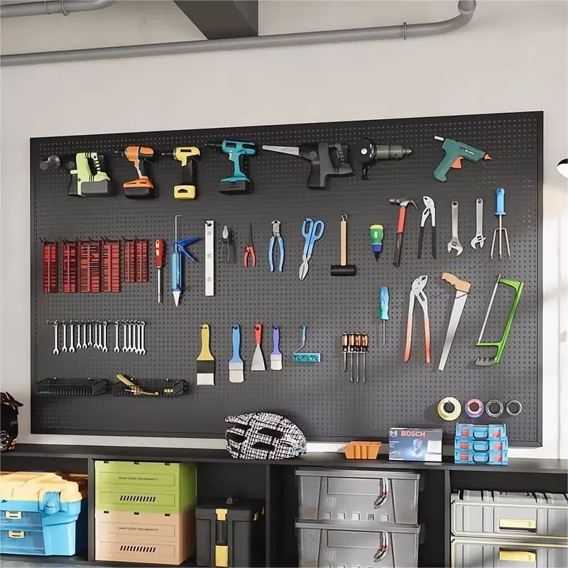 Стеллаж для инструментов, перфорированная доска, настенная полка для хранения, металлическая перфорированная доска из нержавеющей стали, вешалка для инструментов, настенная доска для инструментов