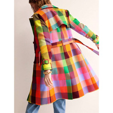 S 39656 Plaid women's wool coat ����Ůë�ش��¿羳����ͨ