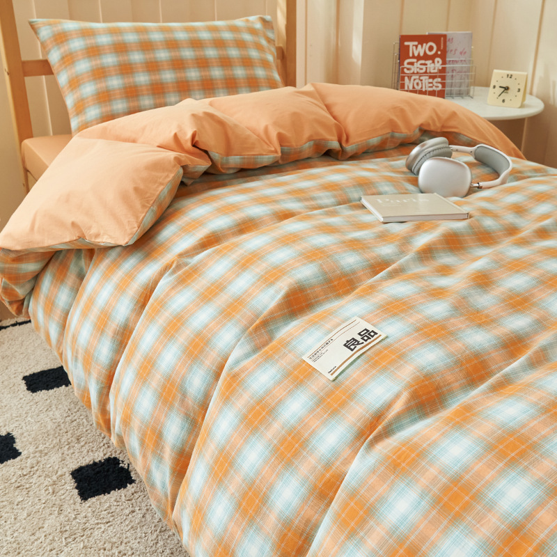 Ropa de cama de tres piezas para dormitorio de estudiantes universitarios de algodón puro 90x190 literas individuales para la apertura de la escuela secundaria