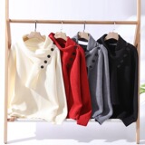 2026年秋季新款青少年宽松运动圆领针织毛衣加绒加厚透气，男装针织衫/毛衣，星座614