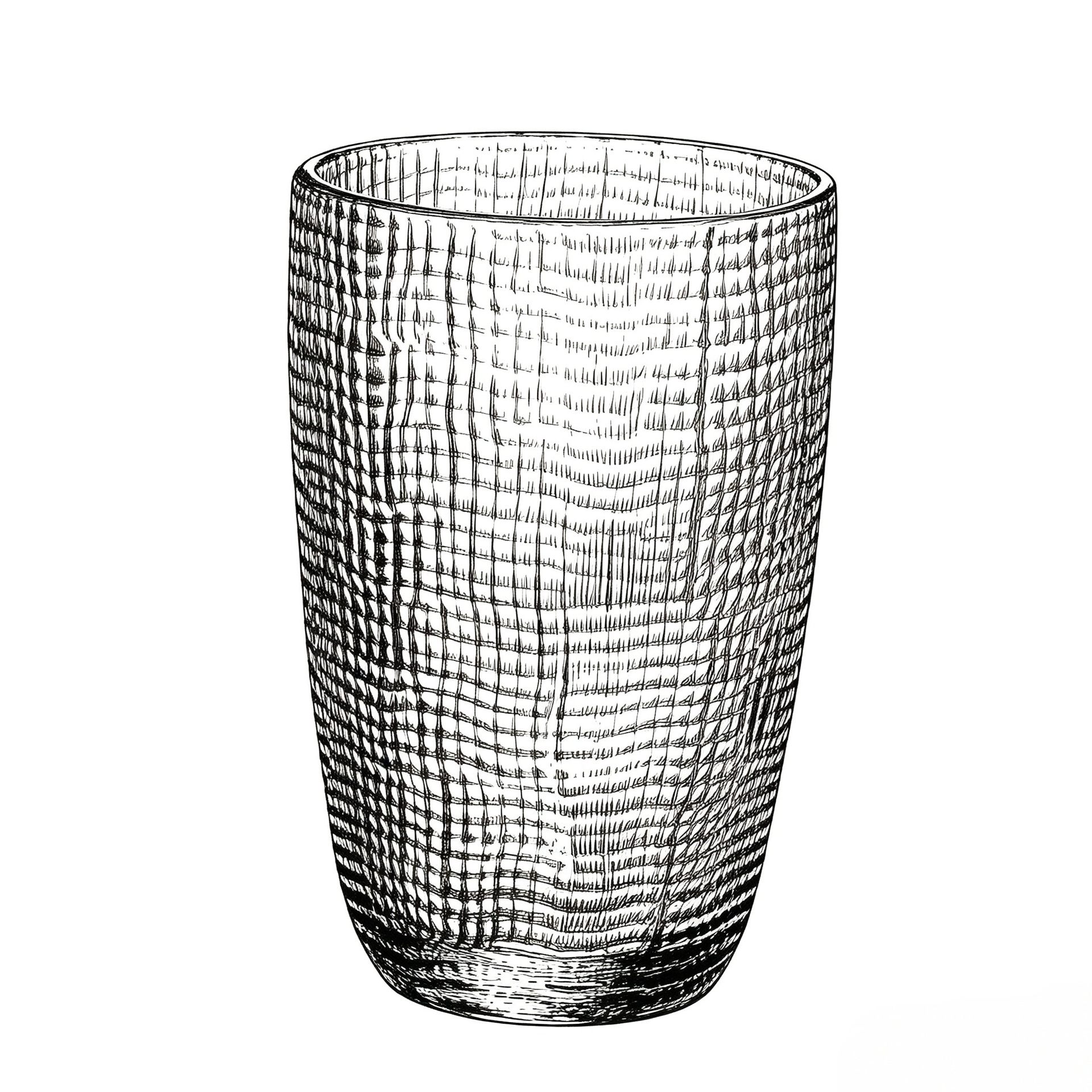 Vaso de vidrio en relieve de alto valor transfronterizo, enjuague bucal especial para hotel, taza de helado, taza de vino tinto, bolsas de tela