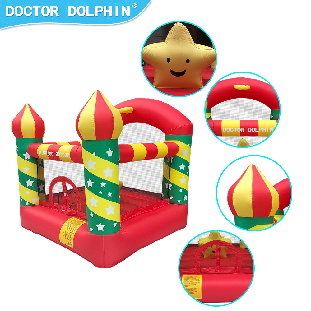 Castillo Inflable Doctor Dolphin, Juego Infantil Pequeño, Trampolín, Tobogán, Diversión Familiar, Fiestas, Deportes, Entretenimiento