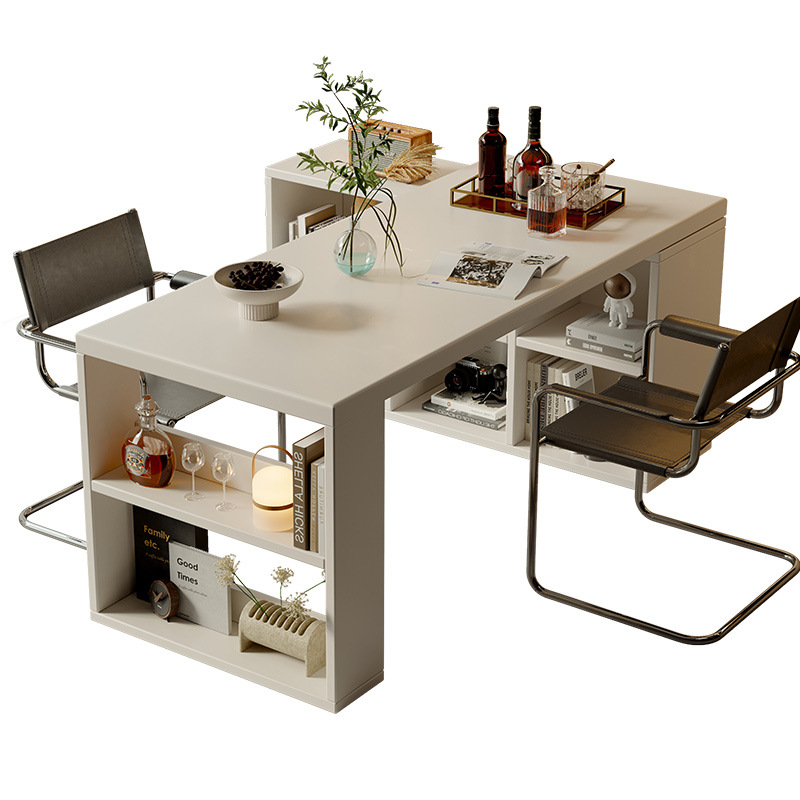 Mesa de mesa de mesa de mesa de isla integrada 2025 nuevo escritorio retráctil para el hogar Zhongdao mesa de bar giratoria italiana de alta gama