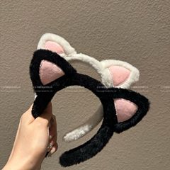 耳漫画かわいいヘッドバンド韓国インかわいいぬいぐるみ猫耳ヘッドバンド洗顔ヘッドバンドヘッドバンド