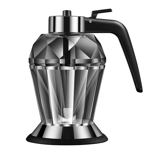 New diamond glass oil bottle, exquisite push-type diamond oil bottle, visible color transparent oil storage helper