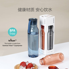 Lock water cup lock plastic portable summer 550ml gift ABF663 student cup printed kettle