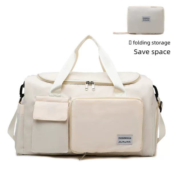 Portable Travel Bag, Large-Capacity Luggage Bag, Wet and Dry Separation Fitness Bag, Independent Shoe Compartment, Foldable Storage, Maternity Bag